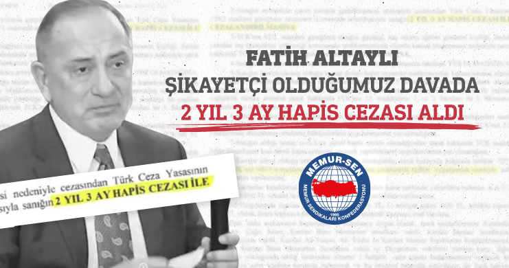 Fatih Altaylı, Şikayetçi Olduğumuz Davada 2 Yıl 3 Ay Hapis Cezası Aldı